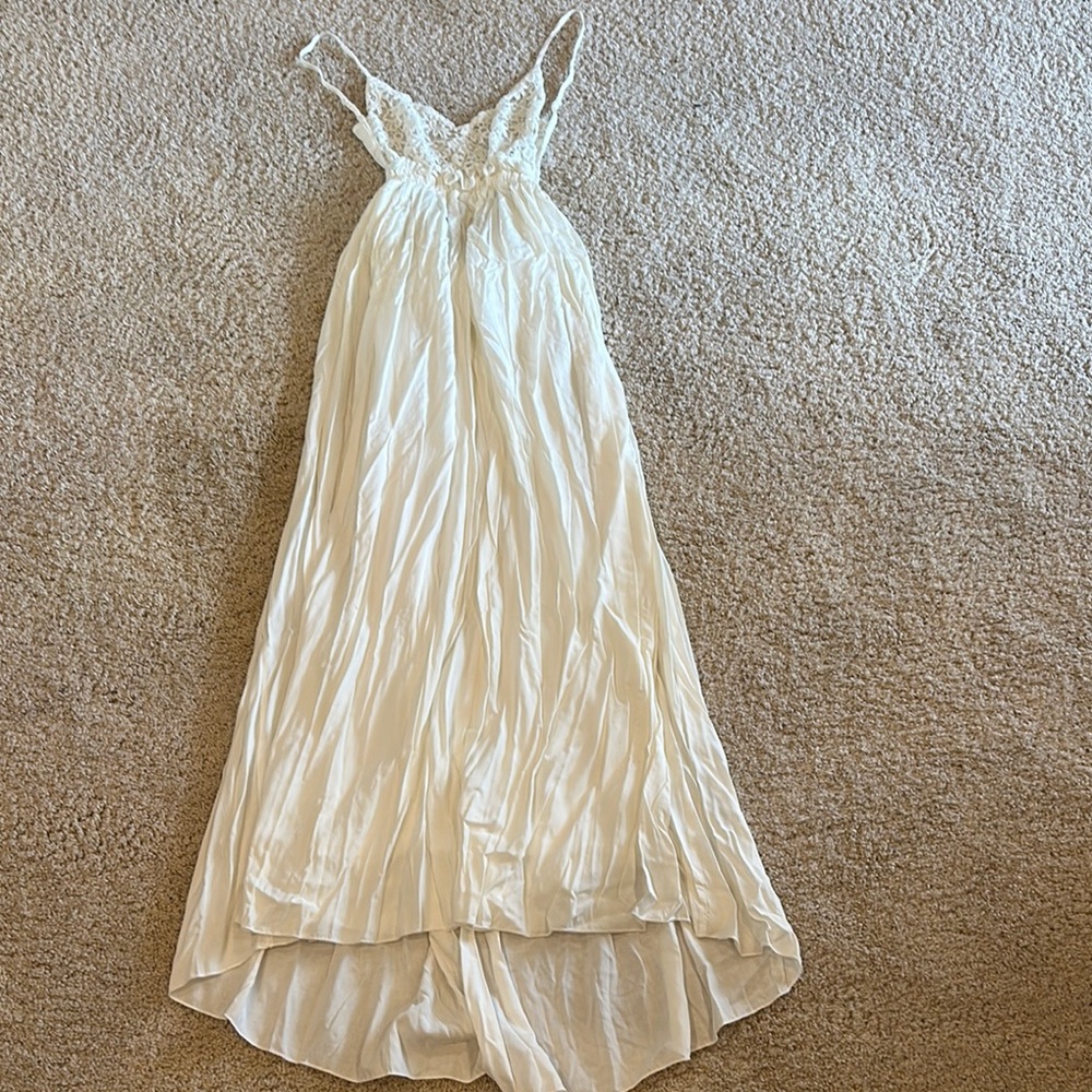 Elegant White Lace Gown